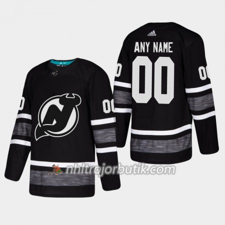Män Ishockey New Jersey Devils tröja med eget tryck Svart 2019 All-Star Adidas Authentic